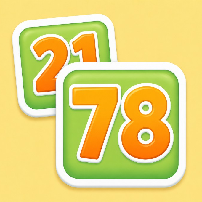 Bigger Than You — game logo with stacked number cards